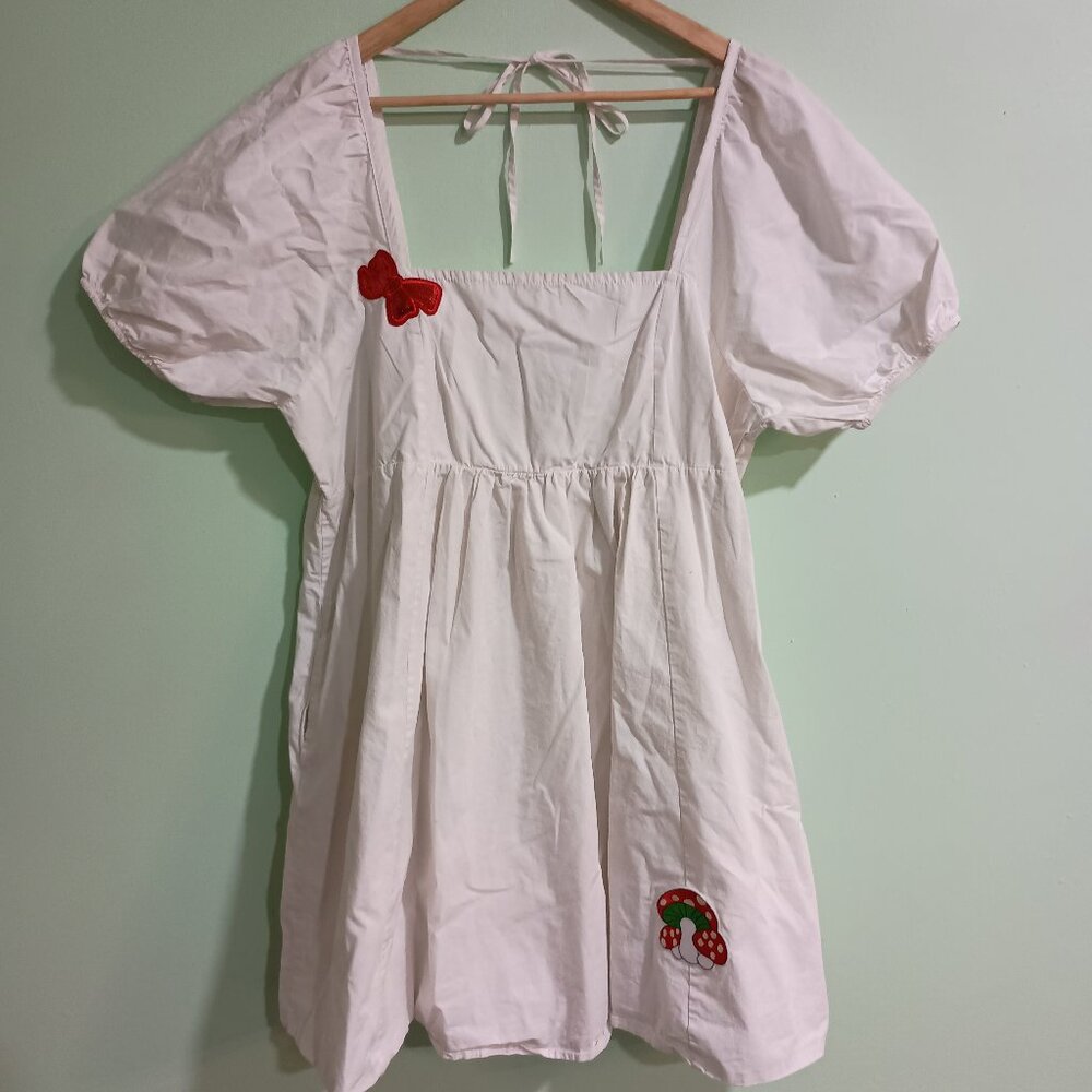 White Puff Sleeve Dress